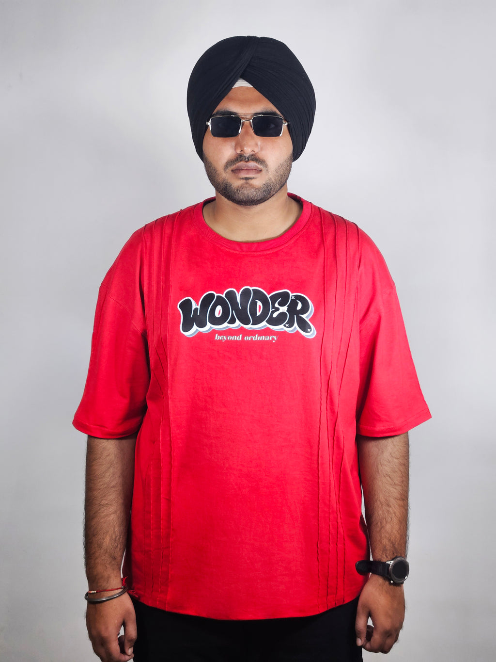 WONDER ORIGNALS : PINTEX RED TSHIRT OVERSIZED FIT
